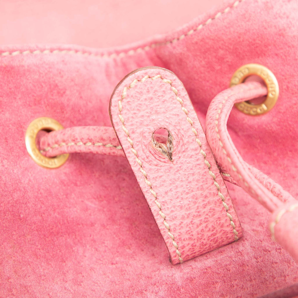 Gucci Suede Bamboo Backpack