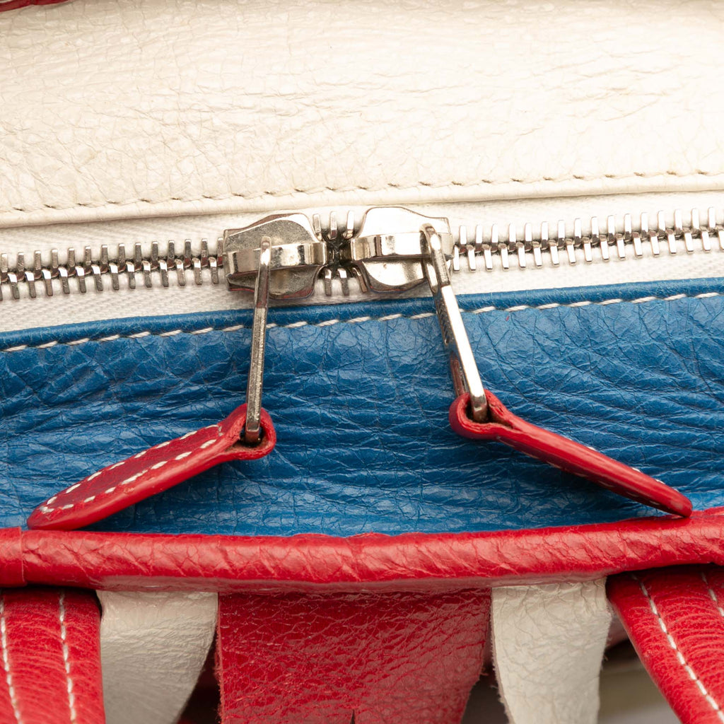 Balenciaga XXS Lambskin Fringe Bazar Shopper Satchel