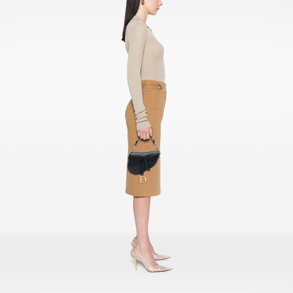 Dior Mini Grained Calfskin Saddle Bag
