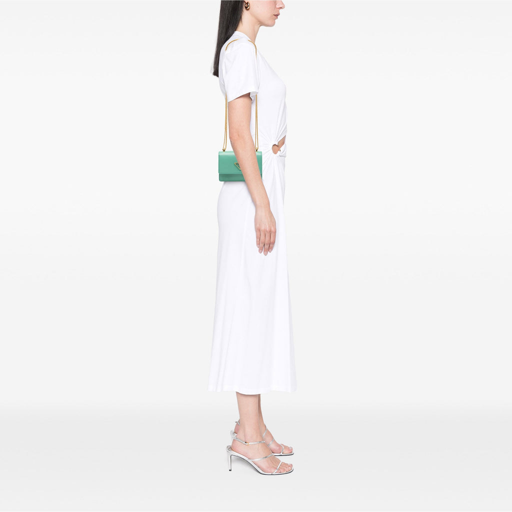 Prada Saffiano Lux Card Holder on Chain