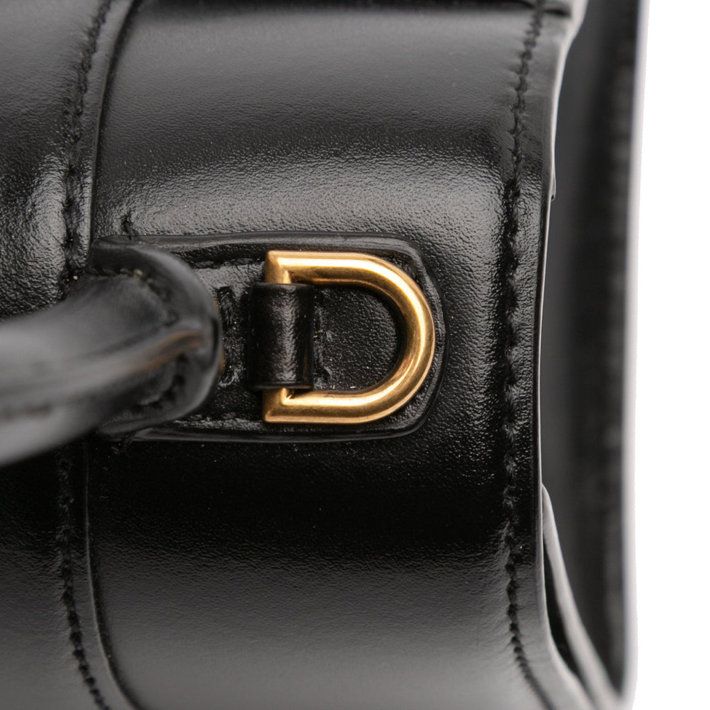 Balenciaga Small Shiny Box Calfskin Hourglass Top Handle Bag