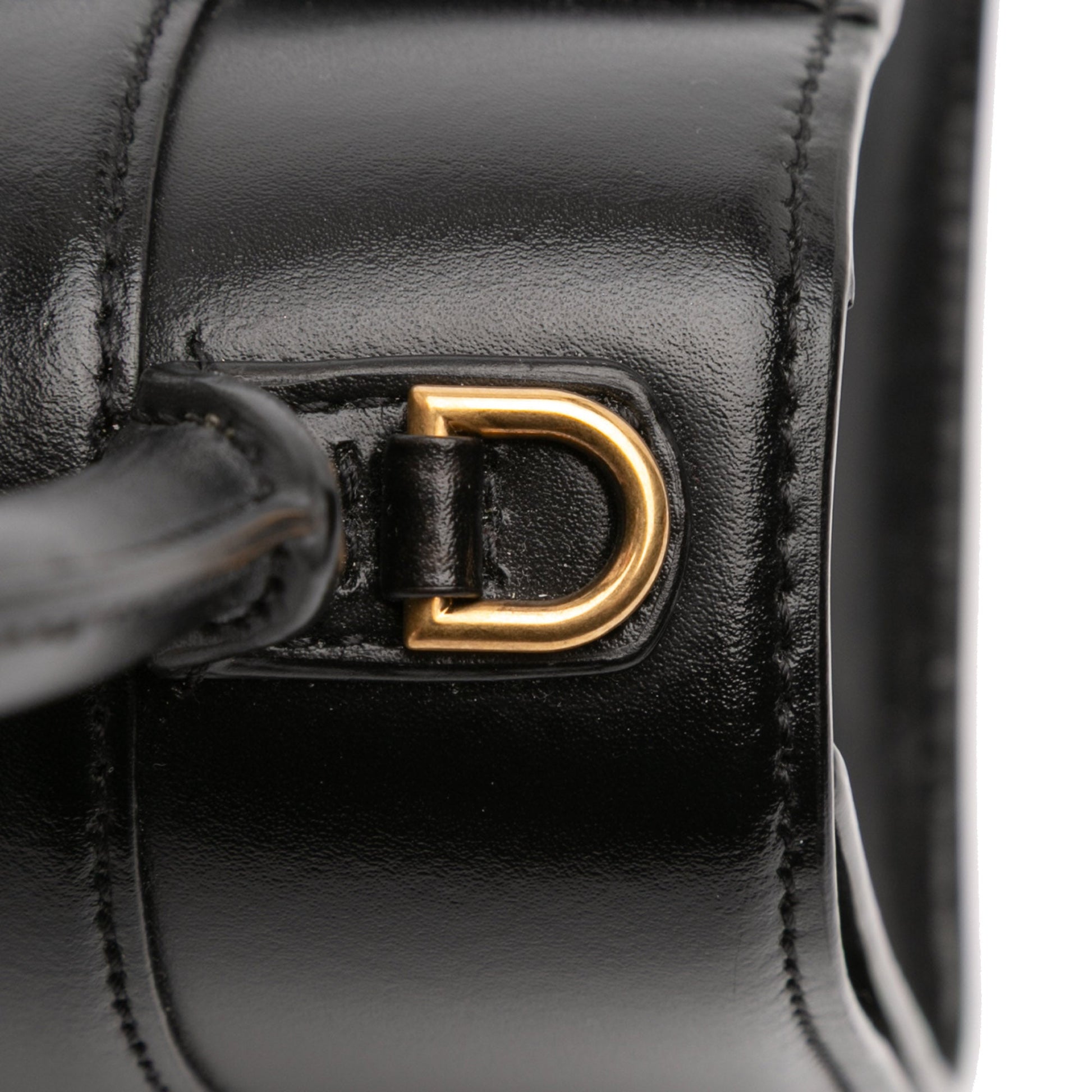 Balenciaga Small Shiny Box Calfskin Hourglass Top Handle Bag