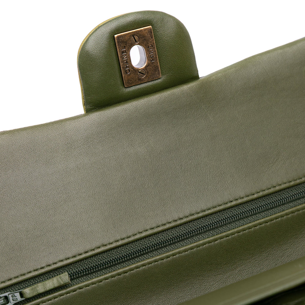 Chanel Medium Classic Tricolor Lambskin Double Flap