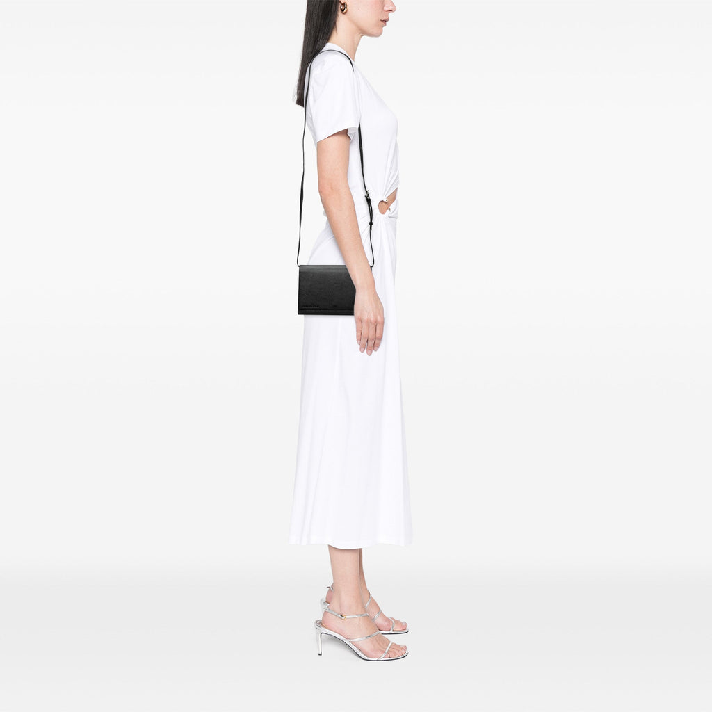 Balenciaga Small Leather Logo Flap Crossbody