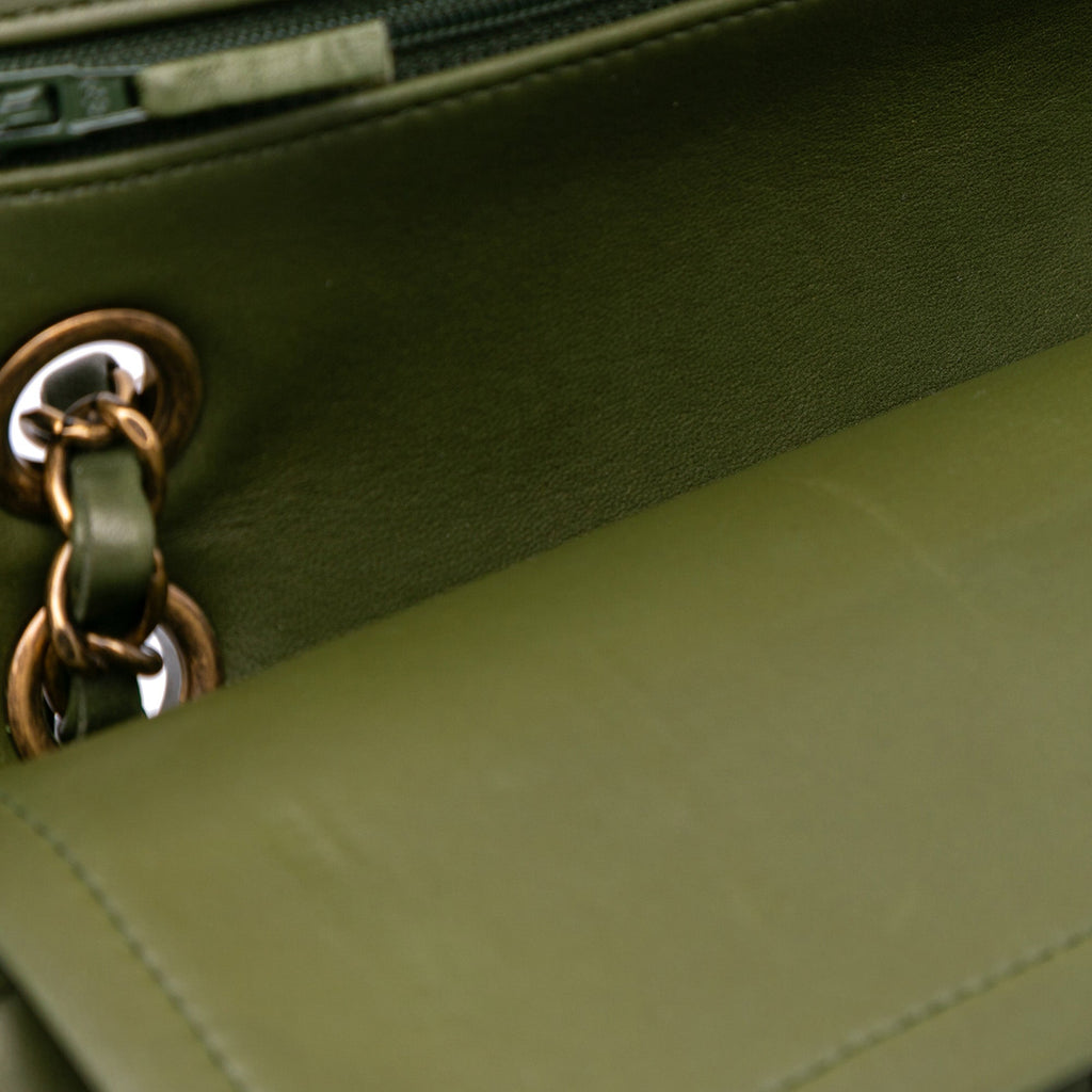 Chanel Medium Classic Tricolor Lambskin Double Flap