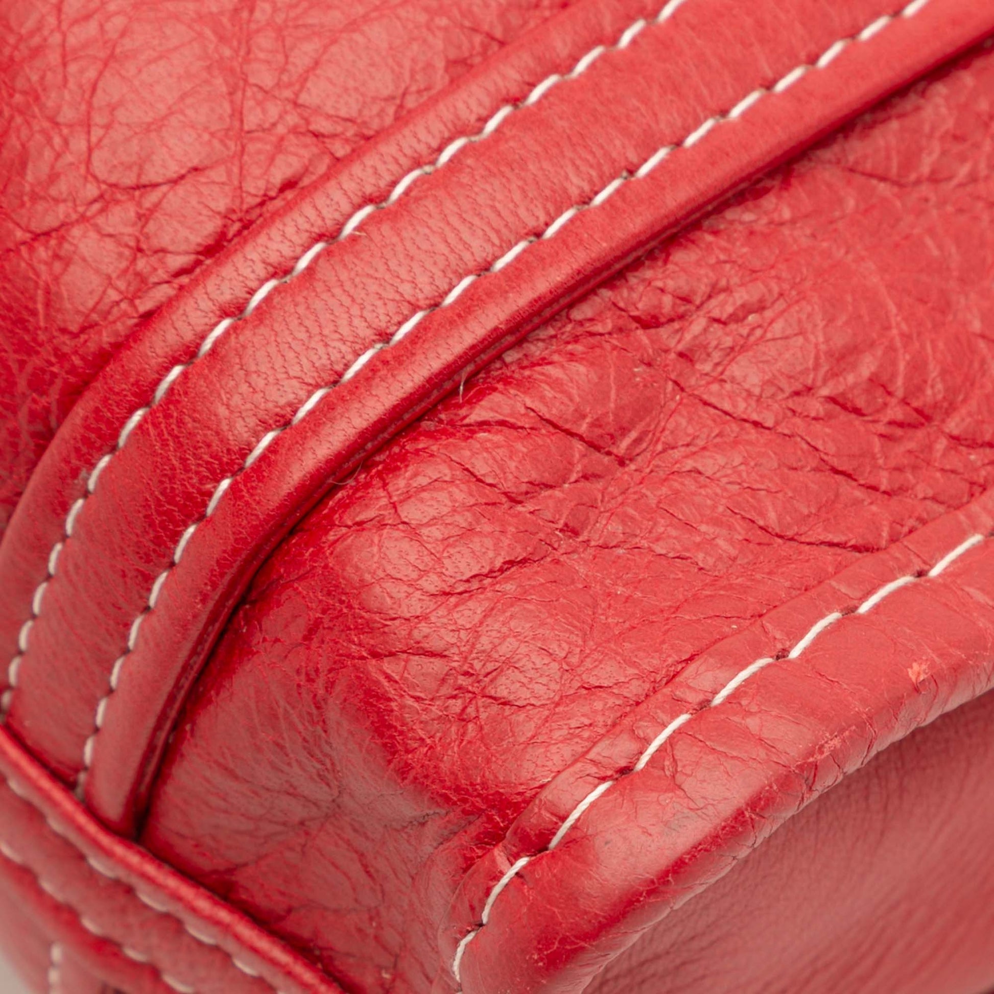 Balenciaga XXS Lambskin Fringe Bazar Shopper Satchel