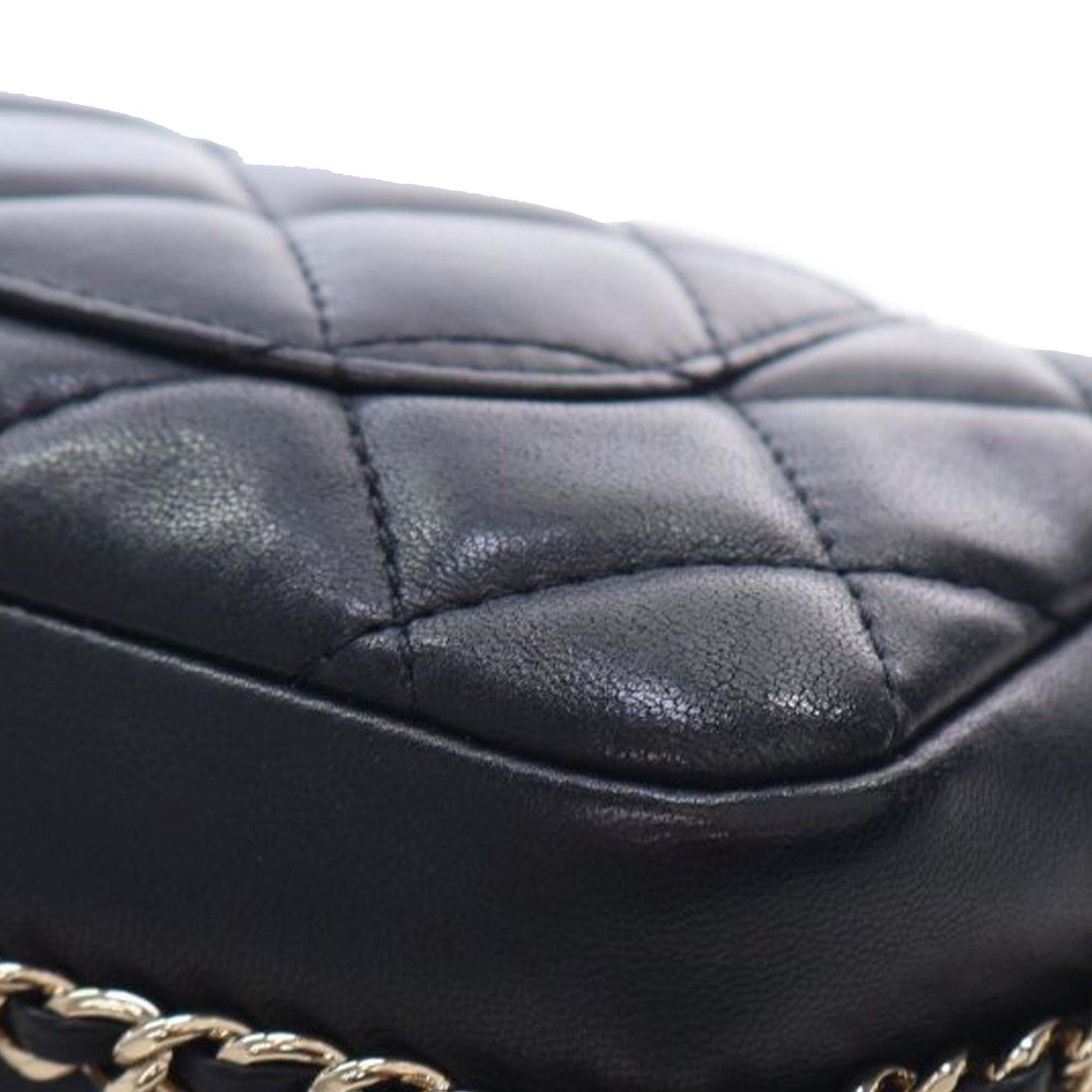Chanel Small Quilted Lambskin My Precious Pearls Chain Flap