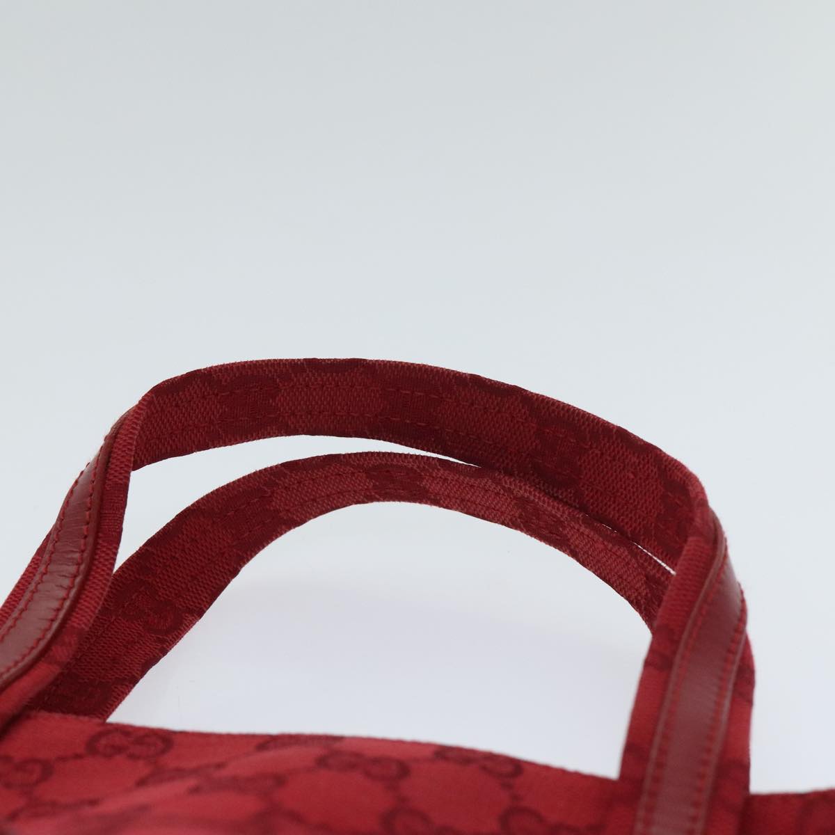 Gucci Canvas Hand Bag Red