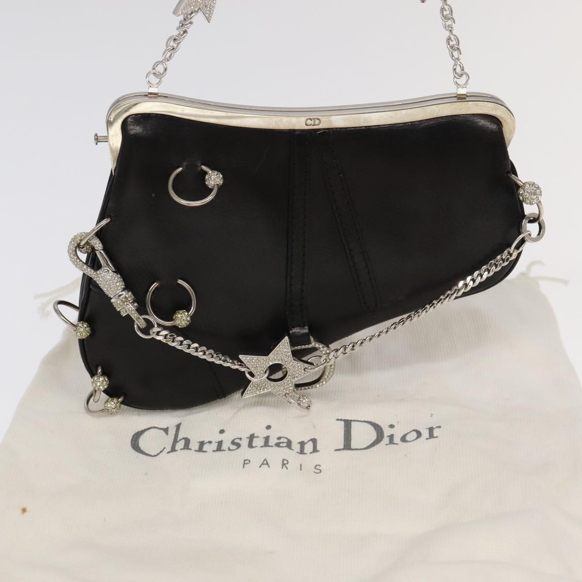 Christian Dior Hardcore Accessory Pouch Leather John Galliano Black